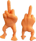 Funny Middle Finger Figure, 3D Figurine Desk Statue - Flesh, 7in
