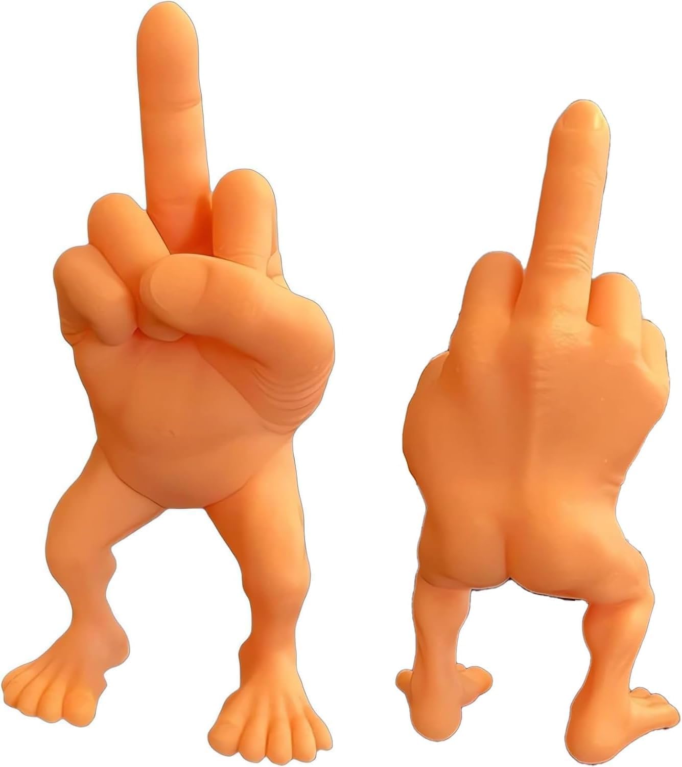Funny Middle Finger Figure, 3D Figurine Desk Statue - Flesh, 7in